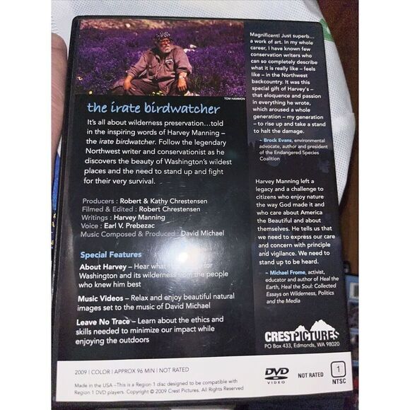 IRATE BIRDWATCHER DVD Crest Pictures Robert Chrestensen wilderness documentary - Picture 2 of 2